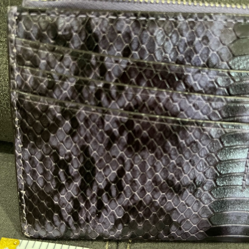 Michael Kors Violet Snakeskin Slim Wallet - Picture 6 of 7
